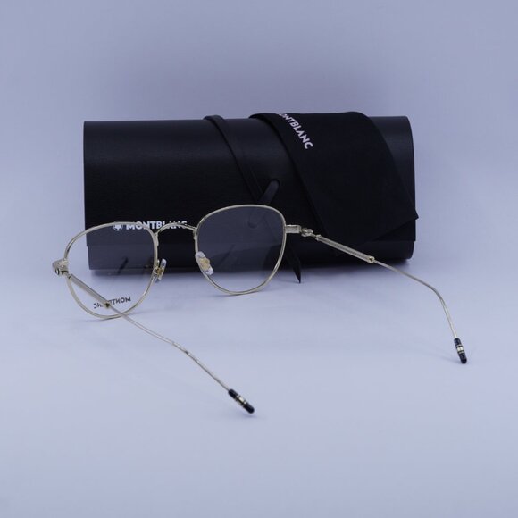 Montblanc MB0111O 002 Aviator Eyeglasses 49mm – Gold - Picture 5 of 10